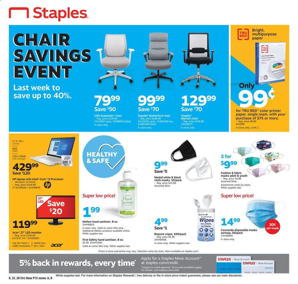 Staples Weekly Ad August 23 to August 29