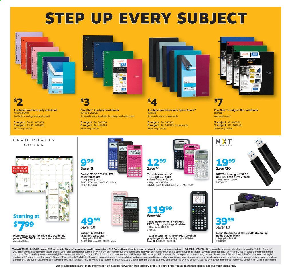 Staples Weekly Ad August 23 to August 29