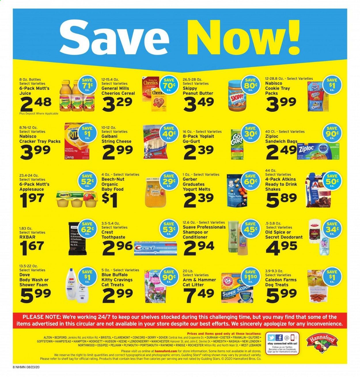 Hannaford (NH) Weekly Ad August 23 to August 29