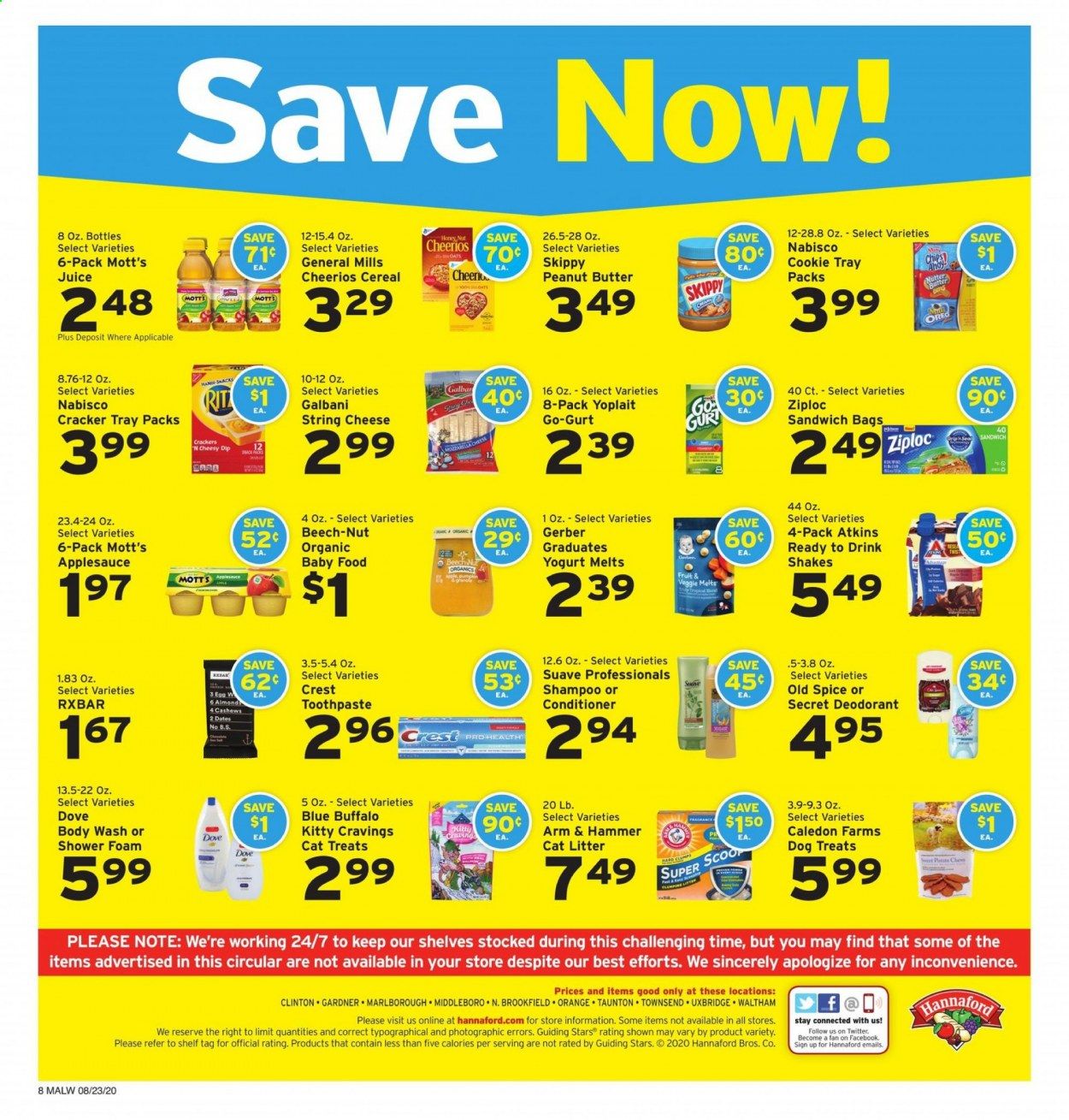 Hannaford (MA) Weekly Ad August 23 to August 29