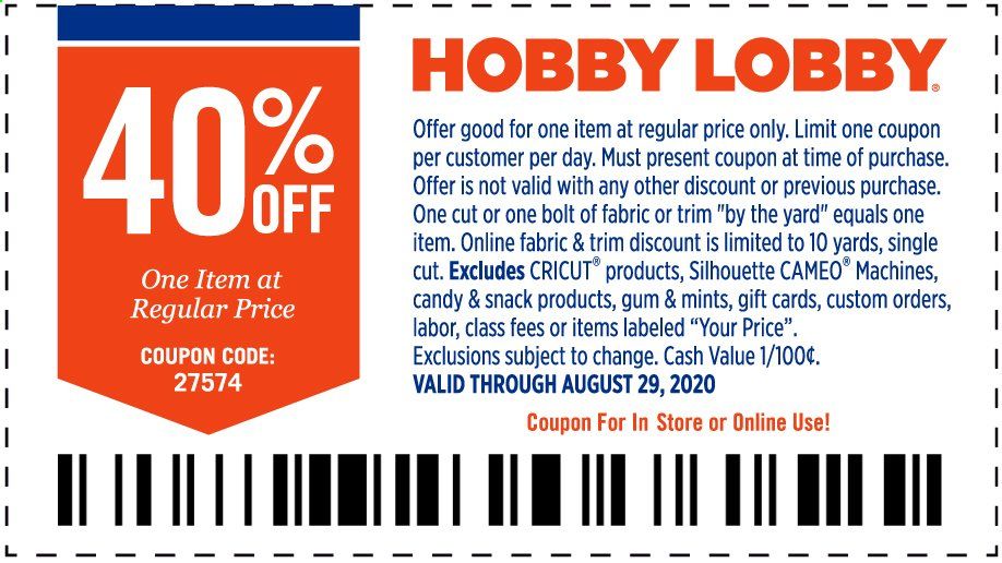 Hobby Lobby Weekly Ad August 23 to August 29