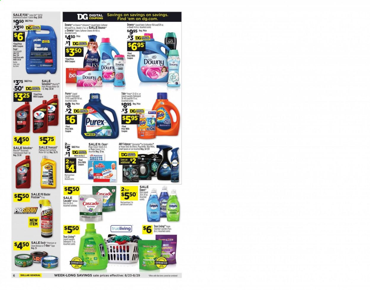 Dollar General (GA, IA, MI, MN, NE, NY, OH, OK, PA) Weekly Ad August 23 to August 29