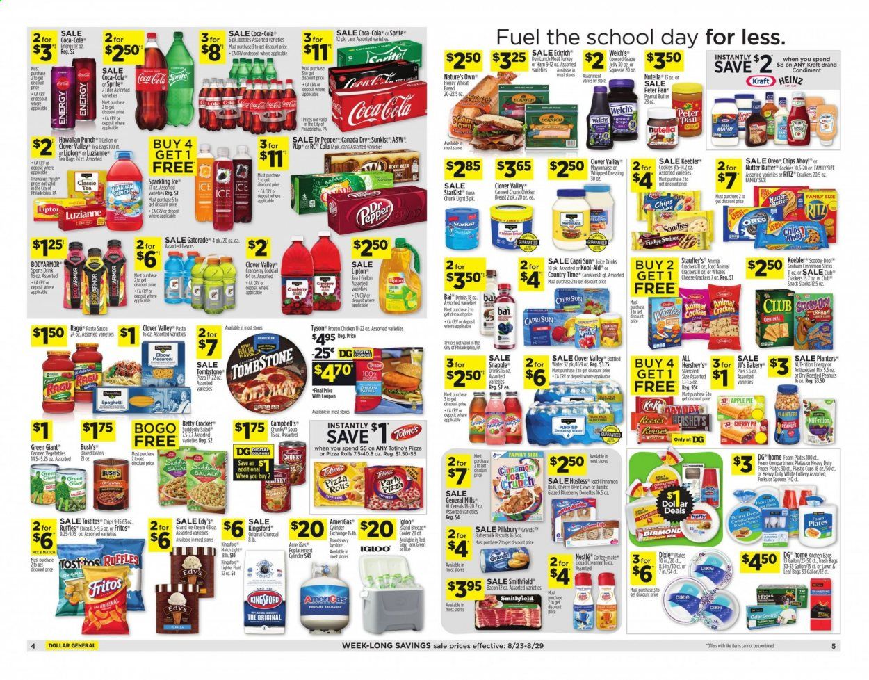 Dollar General (GA, IA, MI, MN, NE, NY, OH, OK, PA) Weekly Ad August 23 to August 29
