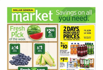 Dollar General (CA) Weekly Ad August 23 to August 29