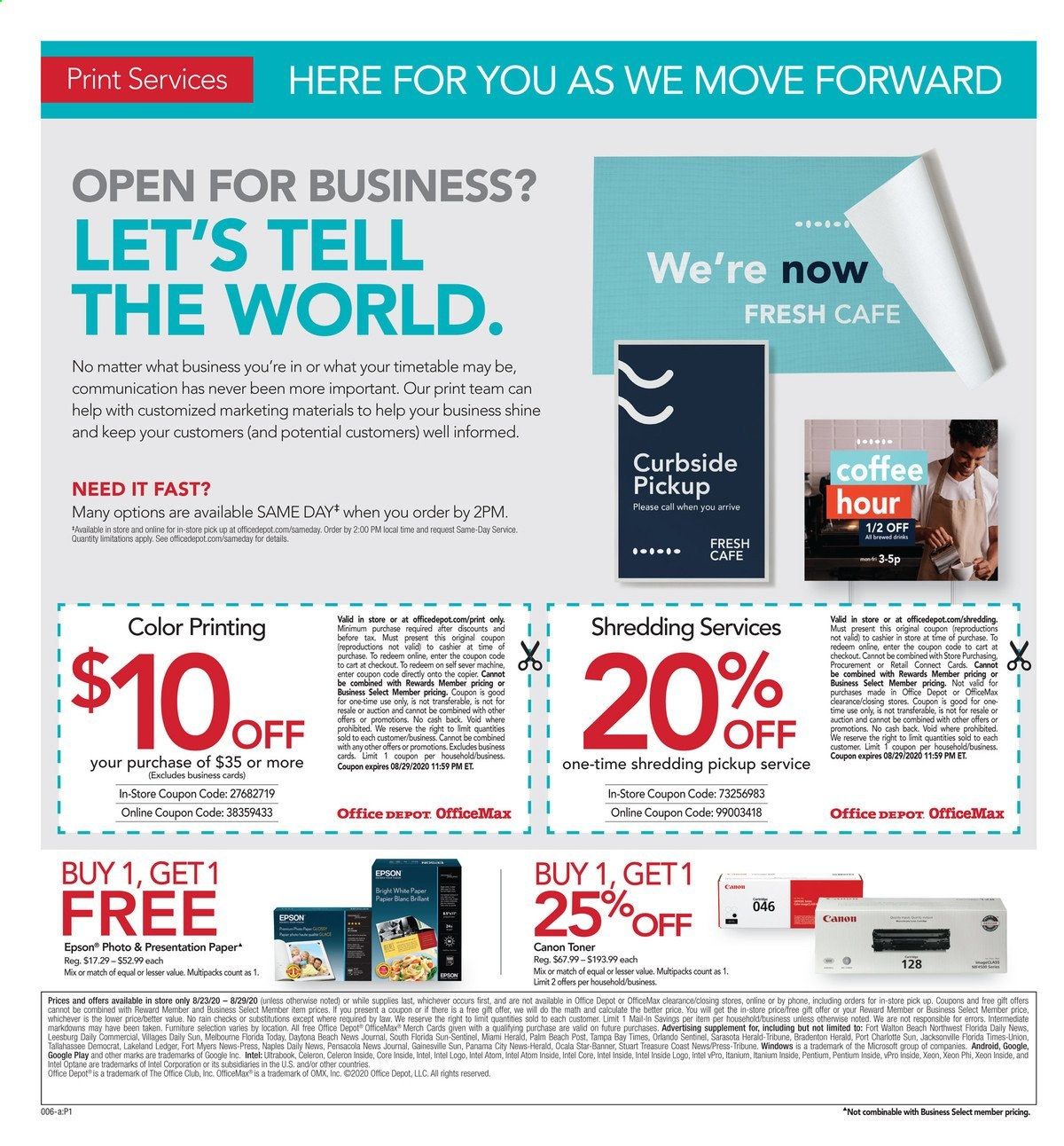 Office DEPOT Weekly Ad August 23 to August 29