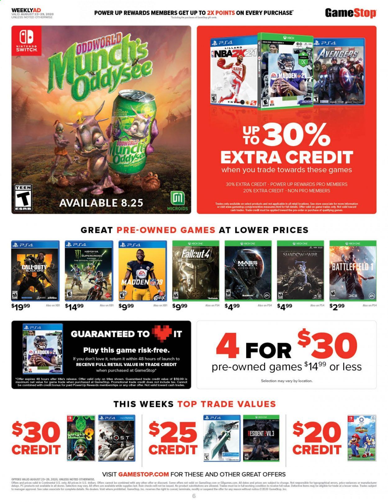 GameStop Weekly Ad August 23 to August 29