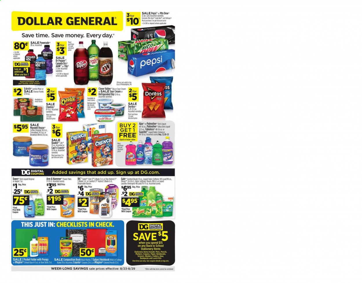 Dollar General (AZ) Weekly Ad August 23 to August 29