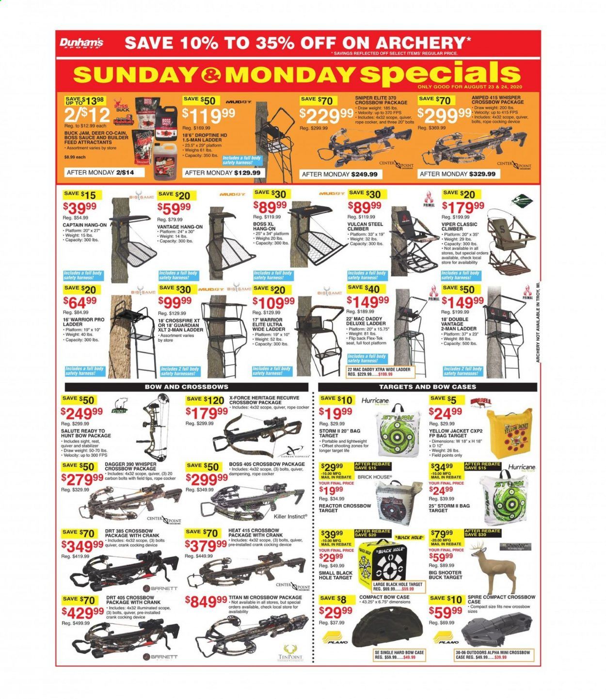 Dunham's Sports Weekly Ad August 22 to August 27