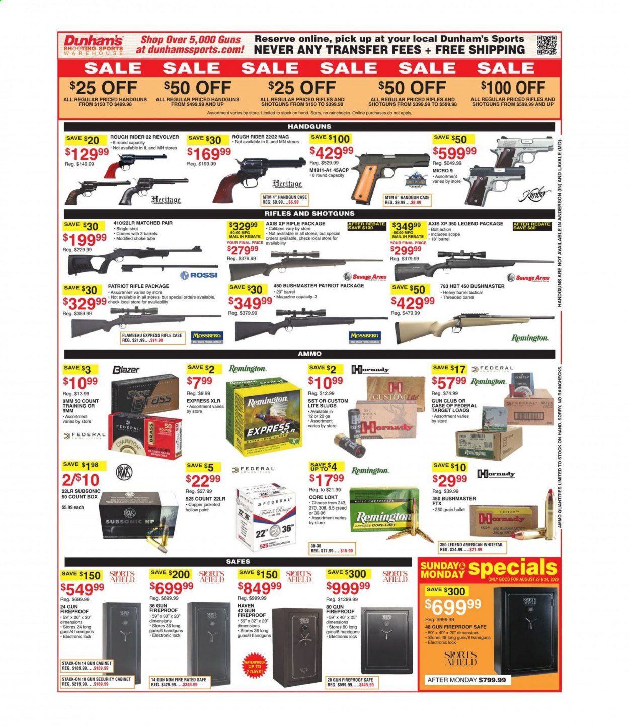 Dunham's Sports Weekly Ad August 22 to August 27
