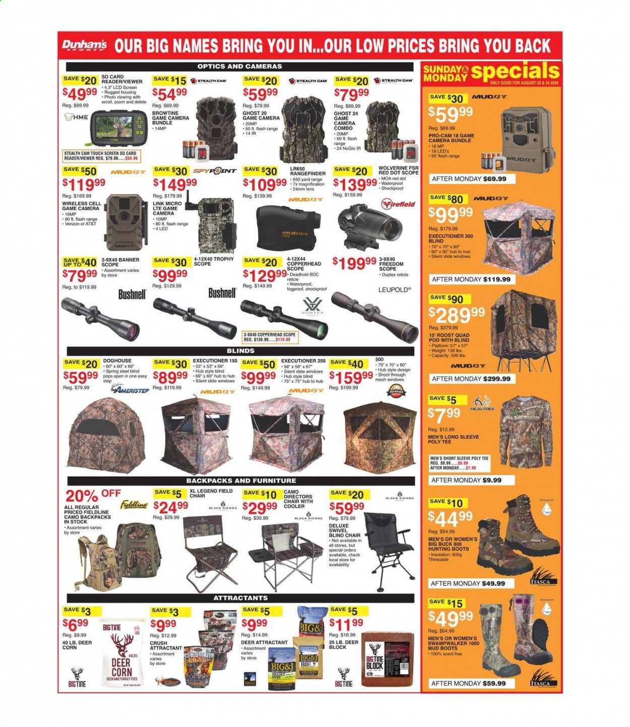 Dunham's Sports Weekly Ad August 22 to August 27