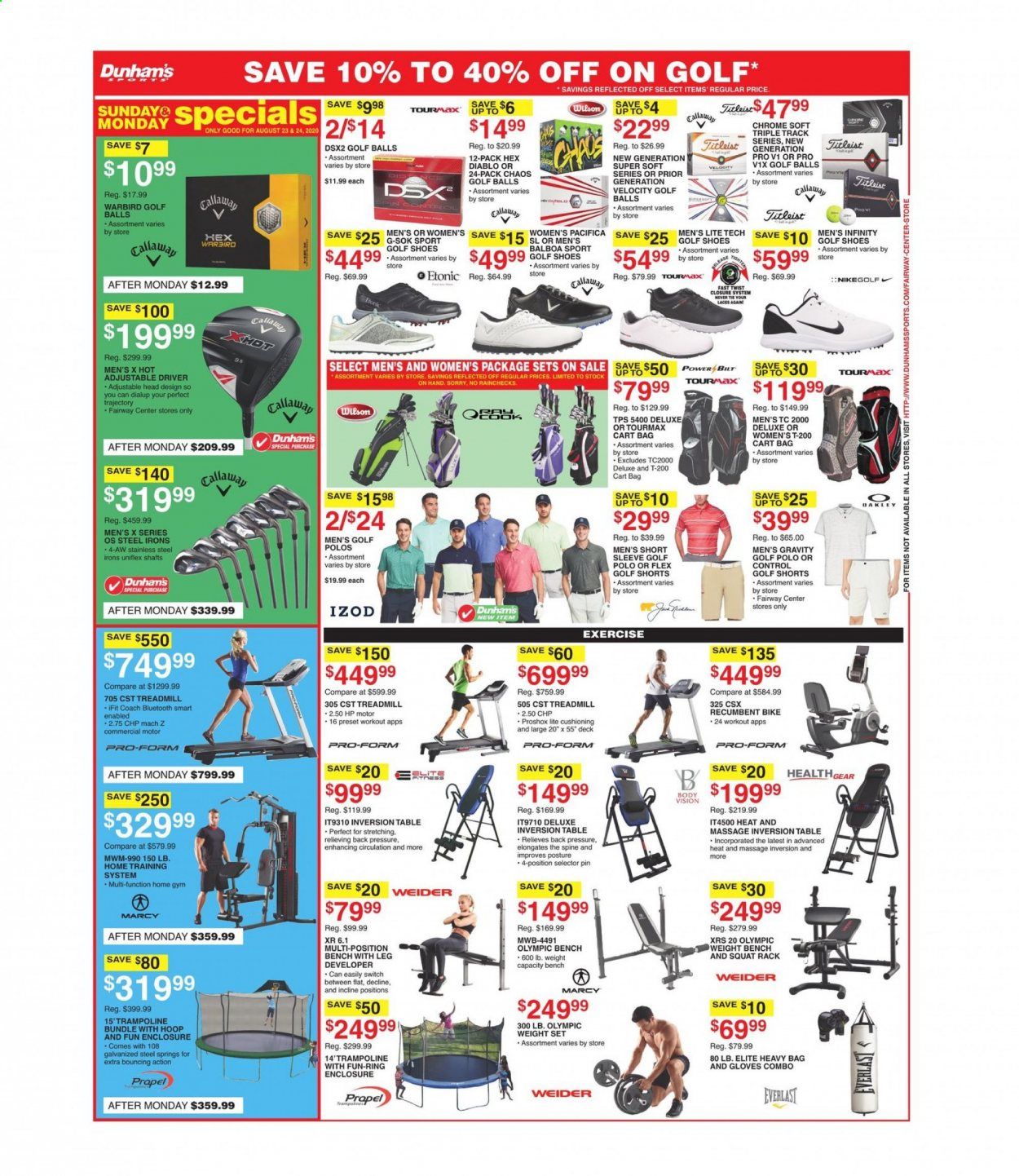 Dunham's Sports Weekly Ad August 22 to August 27