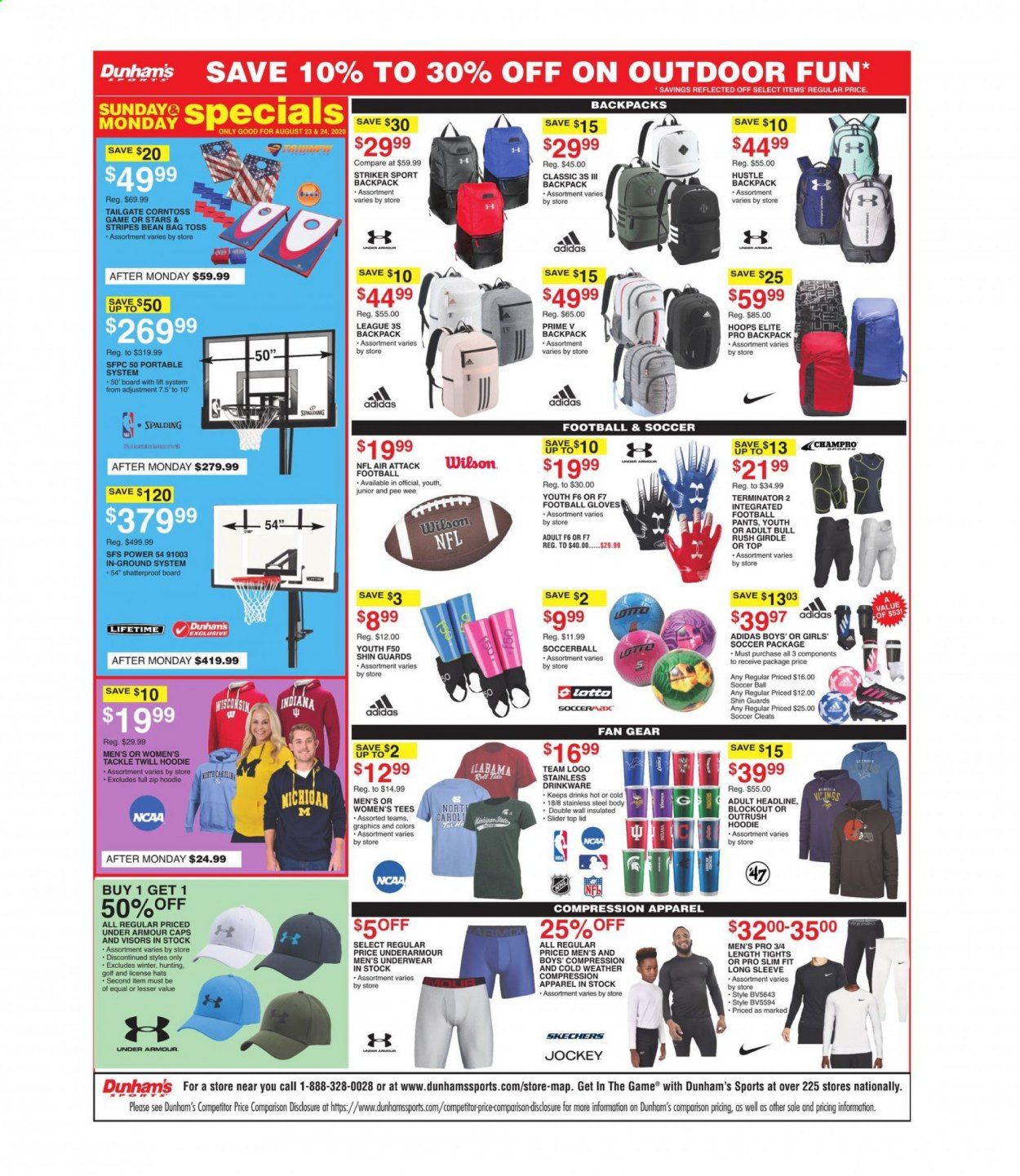 Dunham's Sports Weekly Ad August 22 to August 27