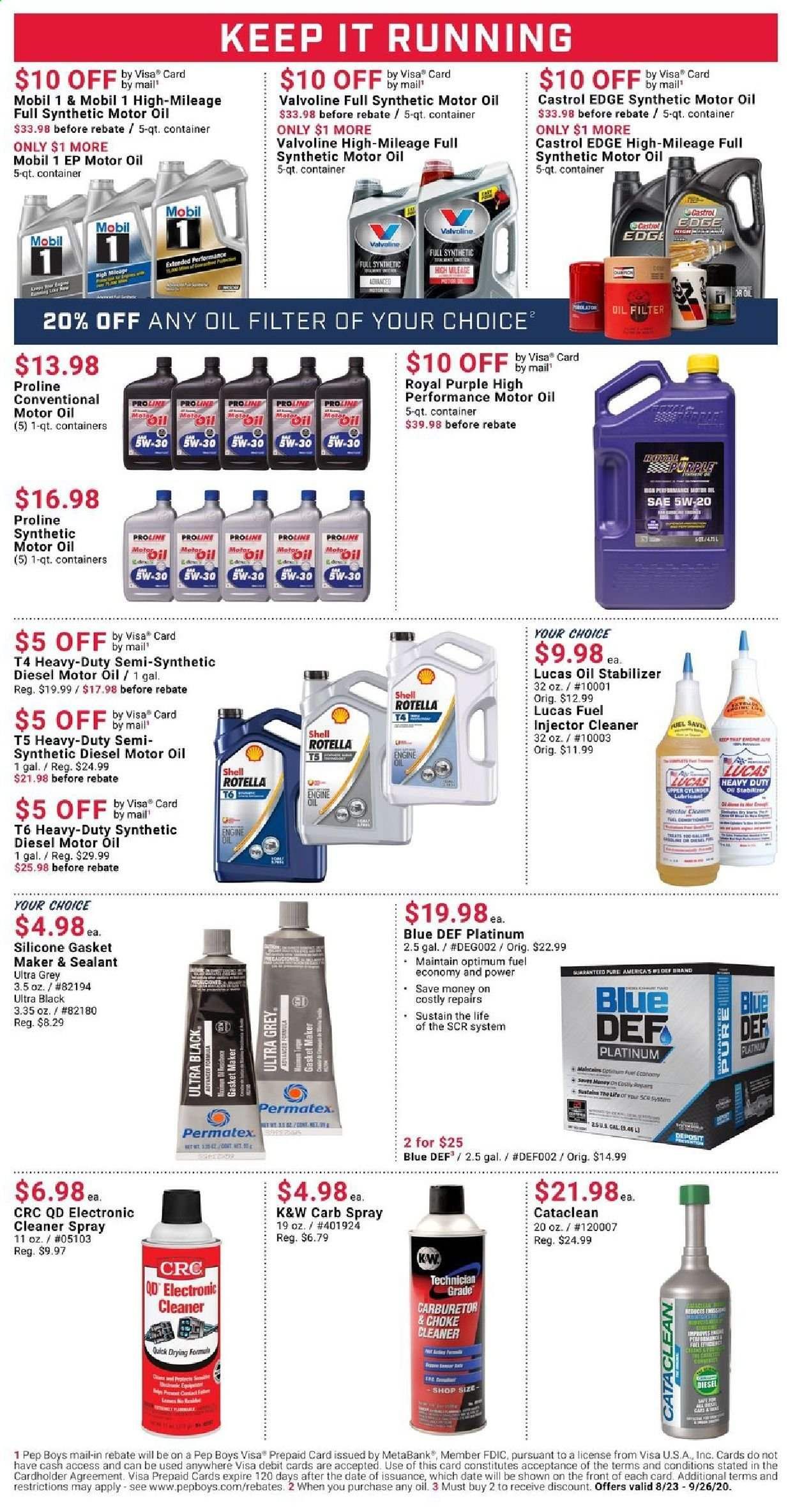 Pep Boys Weekly Ad August 23 to September 26