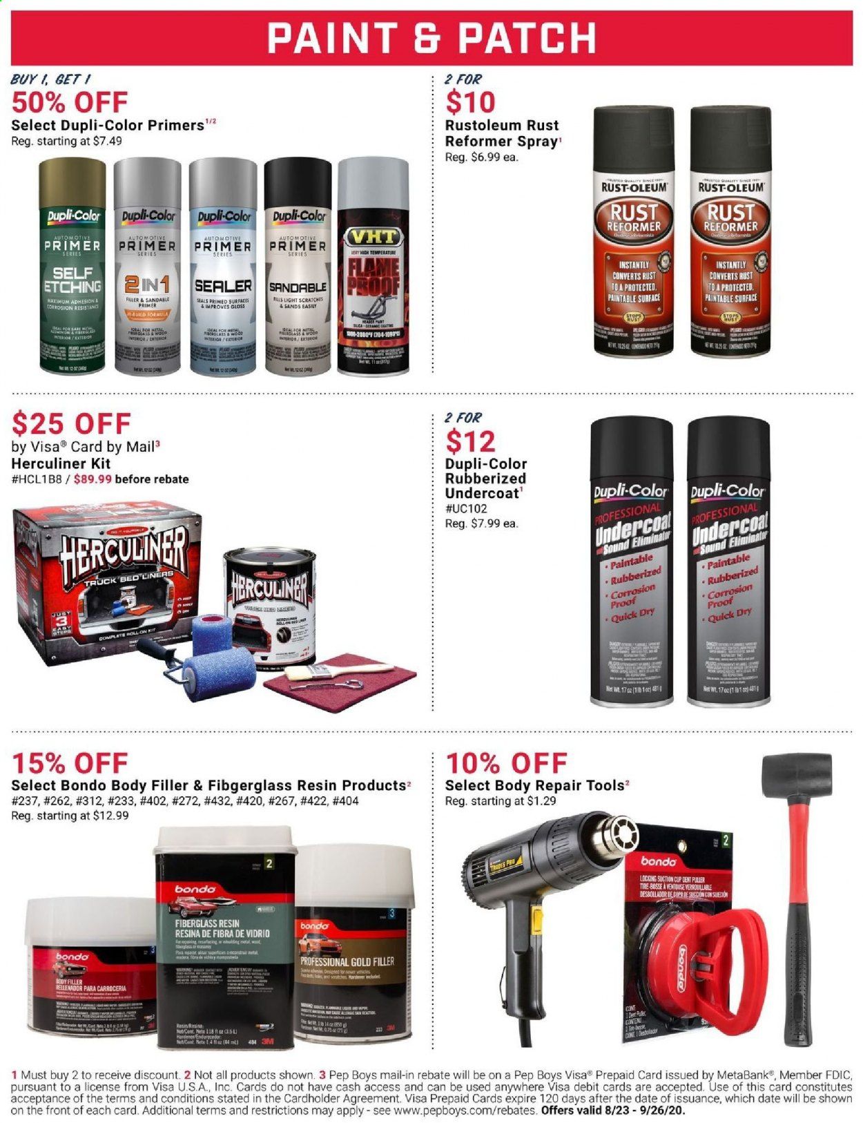 Pep Boys Weekly Ad August 23 to September 26