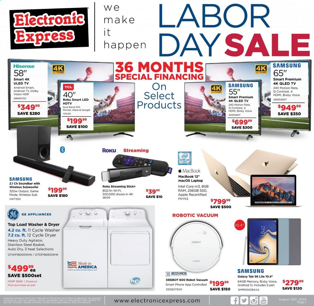 Electronic Express Weekly Ad August 23 to August 29