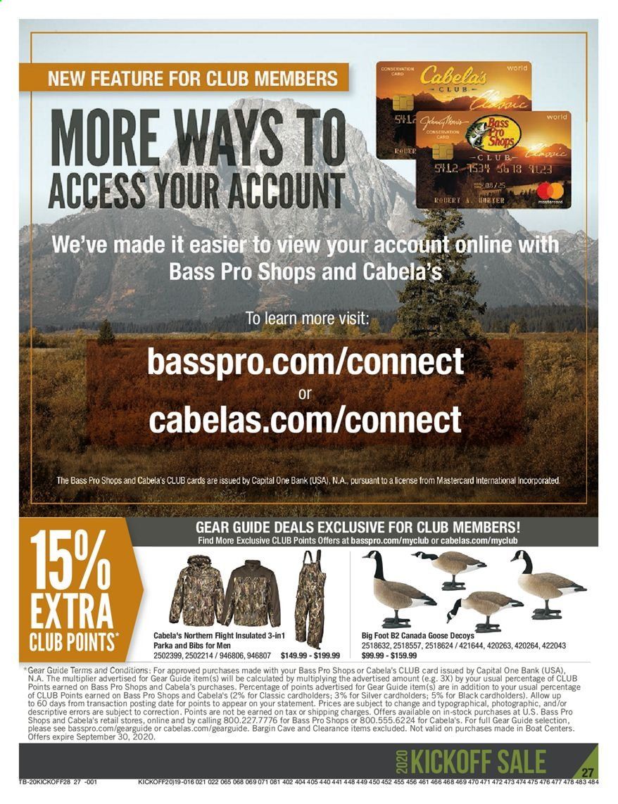 Cabela's Weekly Ad August 27 to September 9