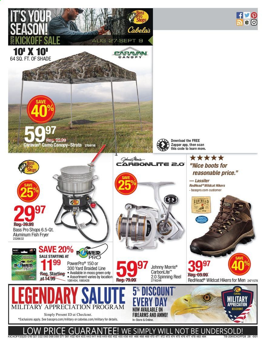 Cabela's Weekly Ad August 27 to September 9