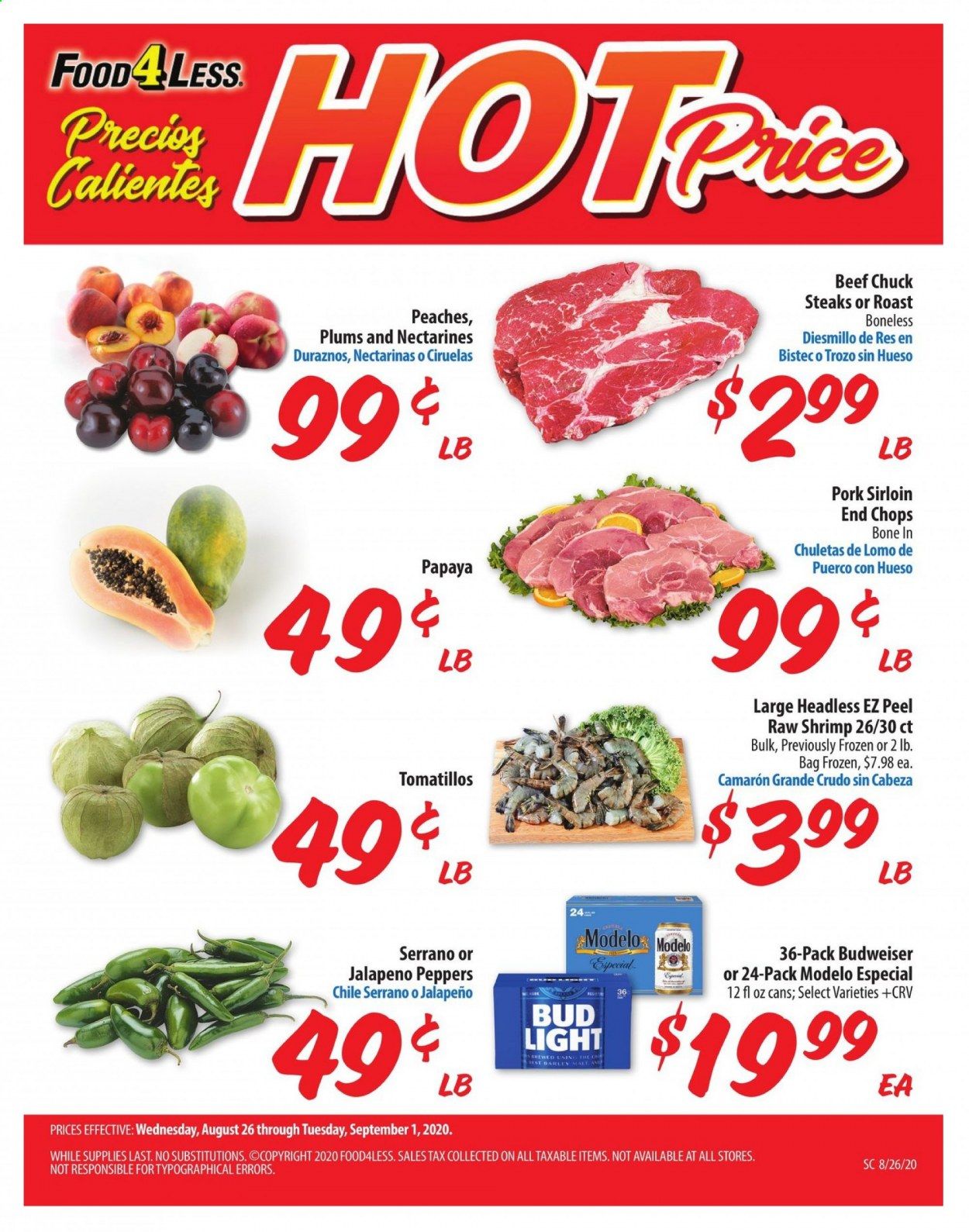 Food 4 Less (CA) Weekly Ad August 26 to September 1