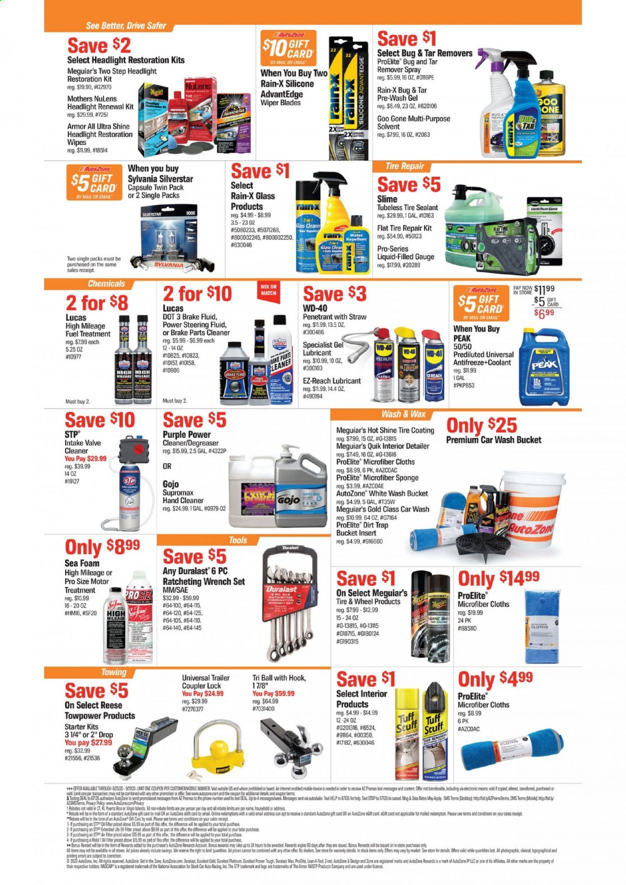 Autozone Weekly Ad August 25 to September 21