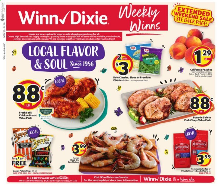Winn Dixie Weekly Ad August 26 to September 1