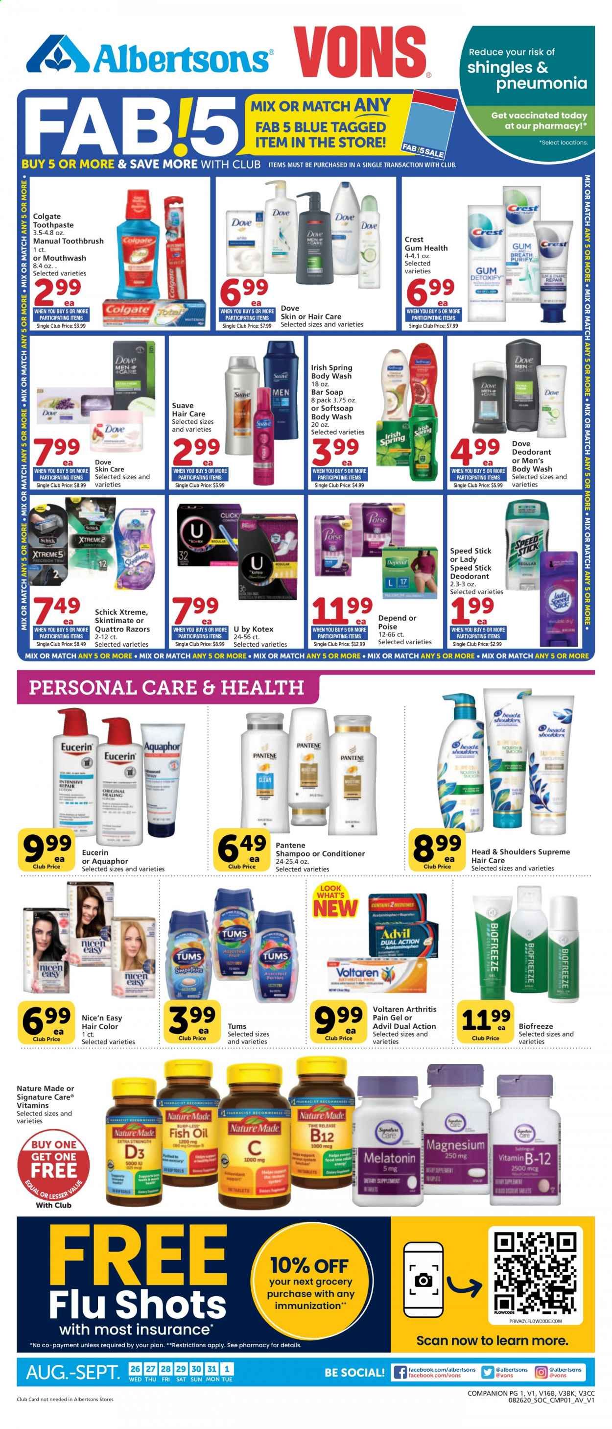 Vons Weekly Ad August 26 to September 1