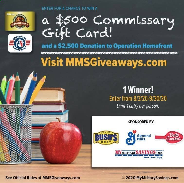 Commissary Weekly Ad August 3 to September 30