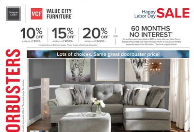 Value City Furniture Weekly Ad September 1 to September 7