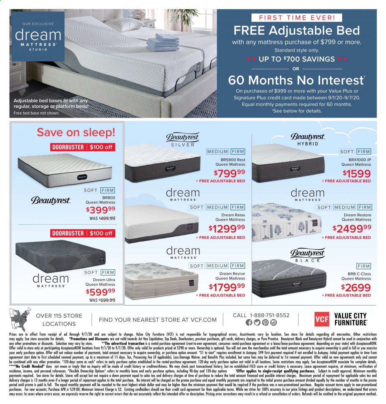 Value City Furniture Weekly Ad September 1 to September 7