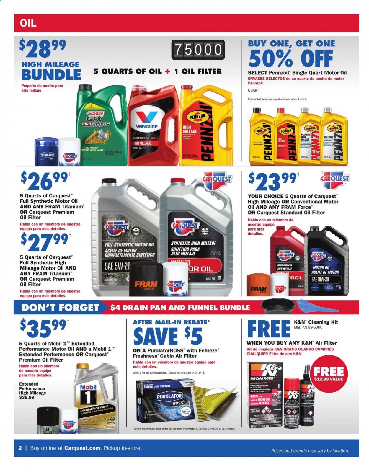 Advance Auto Parts Weekly Ad August 27 to September 30