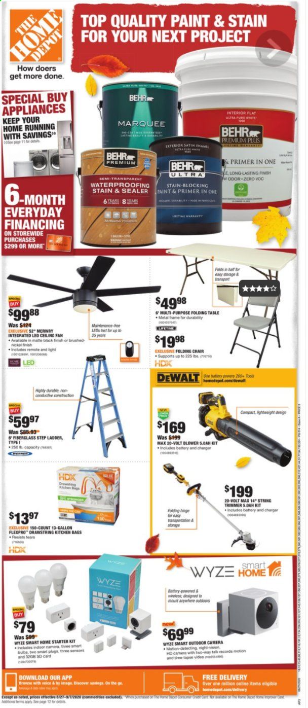 The Home Depot Weekly Ad August 27 to September 7