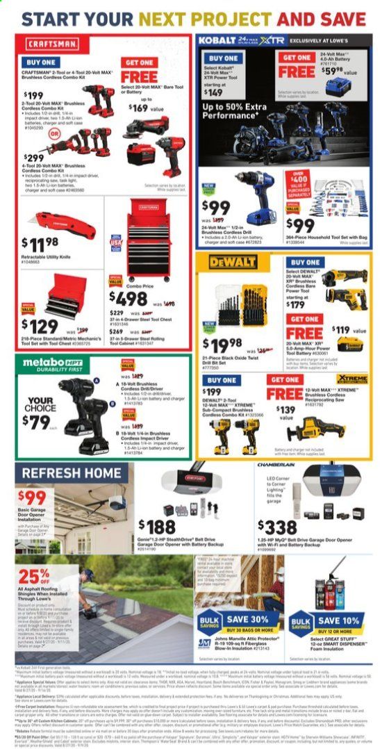 Lowe's Weekly Ad August 27 to September 9