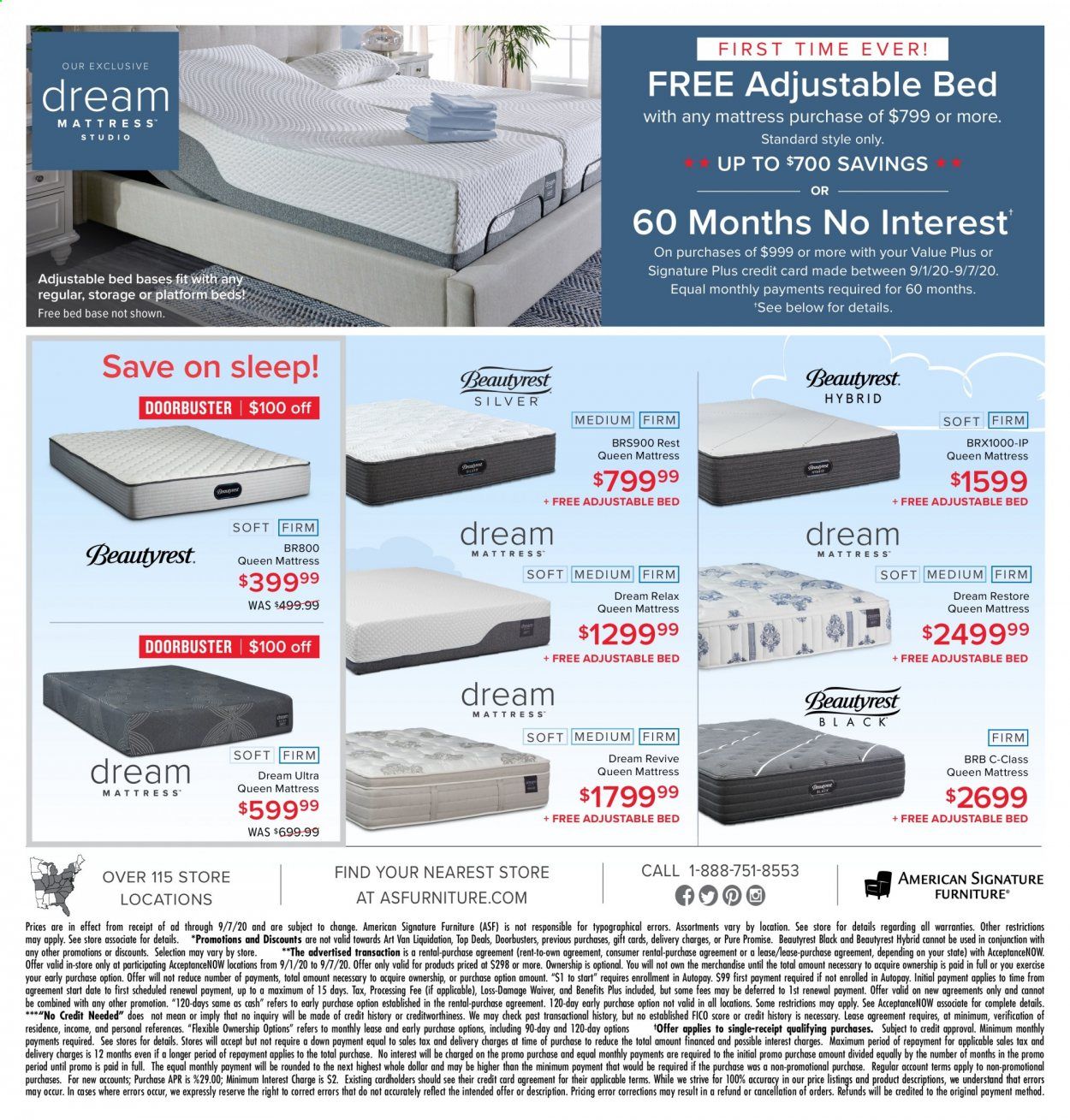 American Signature Furniture Weekly Ad September 1 to September 7
