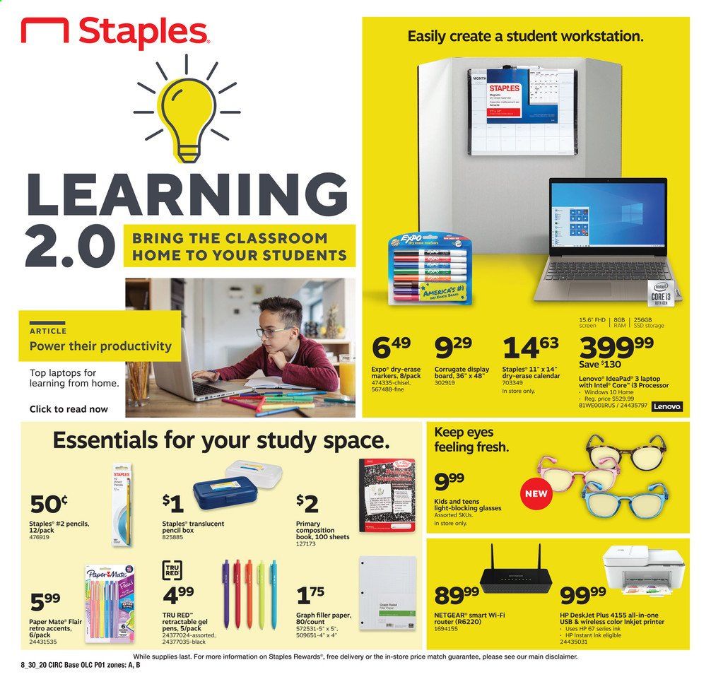 Staples Weekly Ad August 30 to September 5