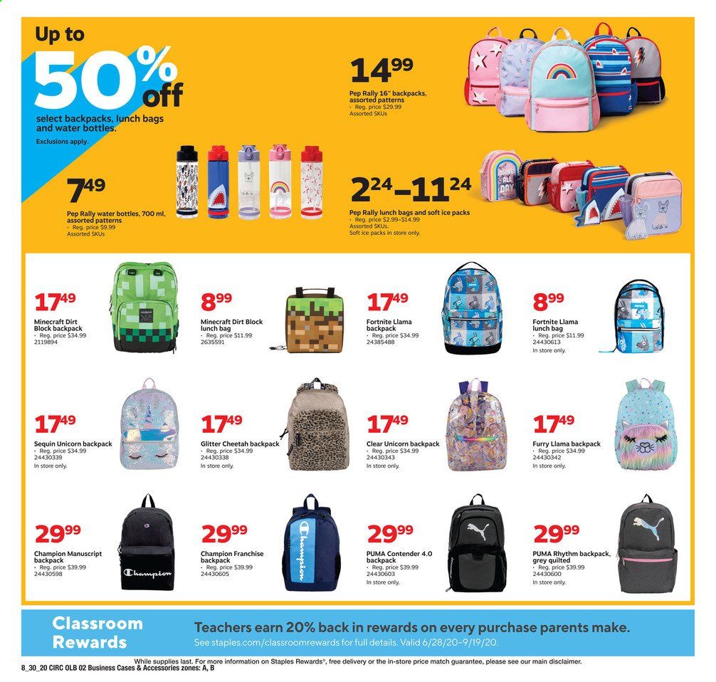 Staples Weekly Ad August 30 to September 5