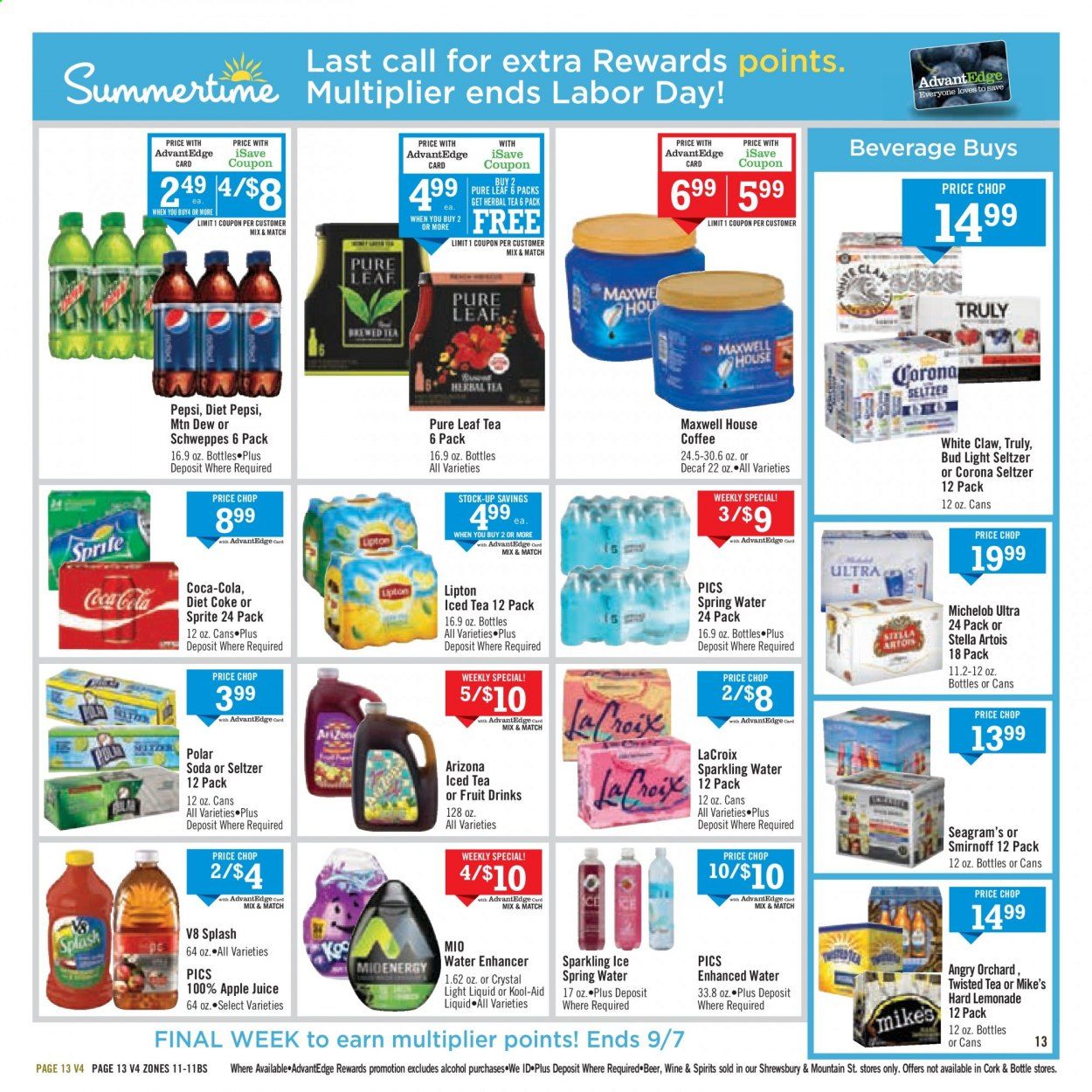 Price Chopper (MA) Weekly Ad August 30 to September 5