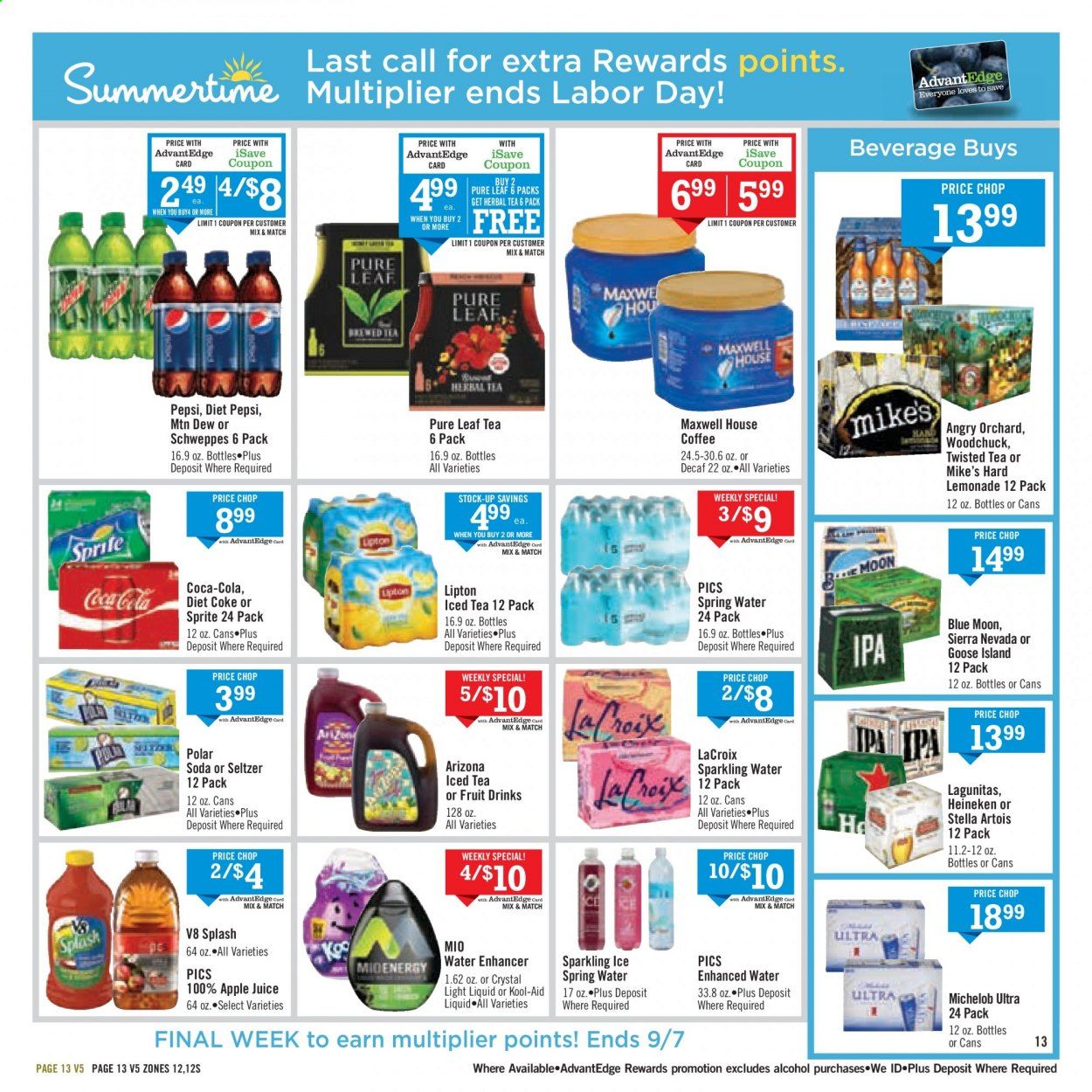 Price Chopper (VT) Weekly Ad August 30 to September 5