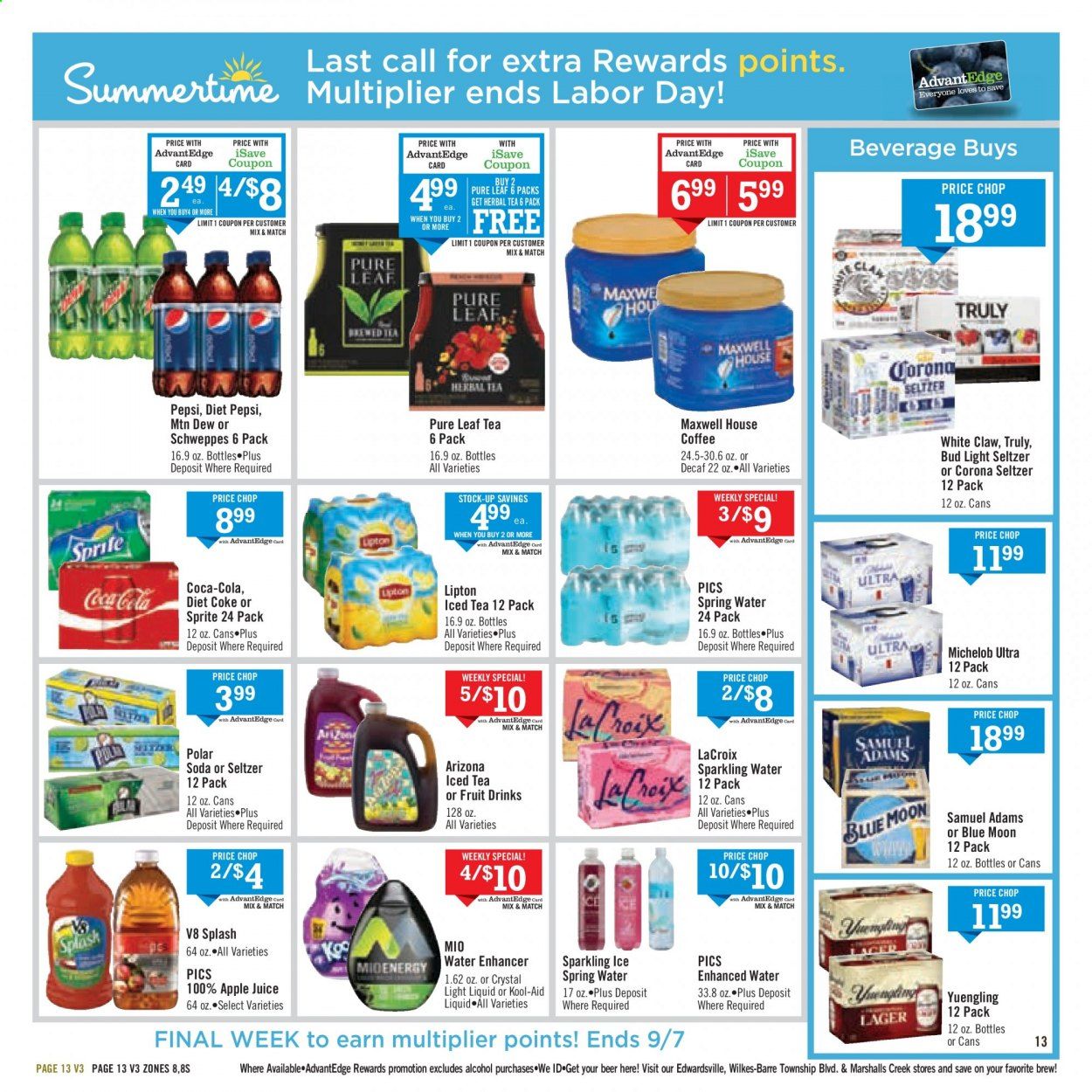 Price Chopper (PA) Weekly Ad August 30 to September 5