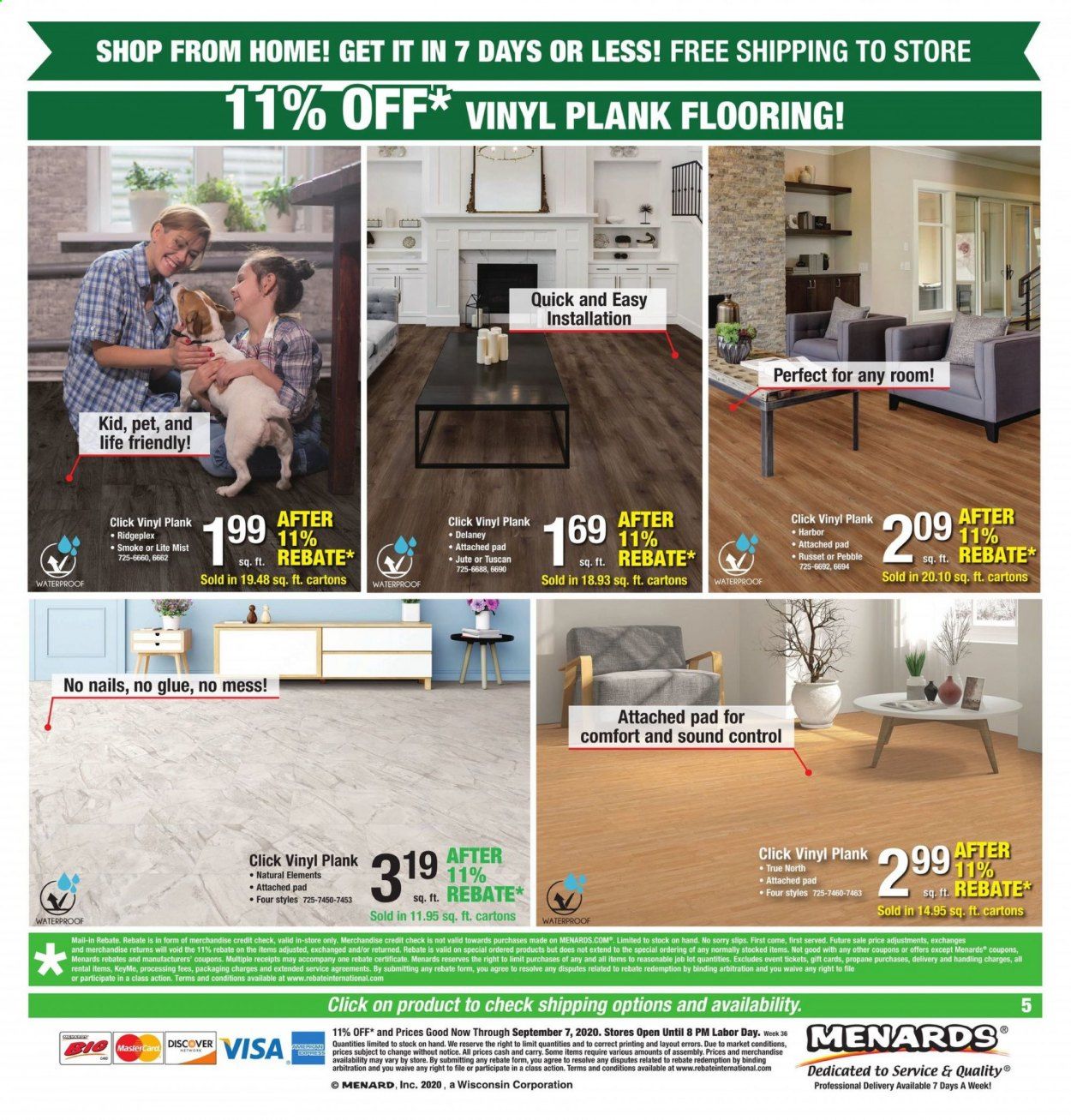 Menards Weekly Ad August 30 to September 7