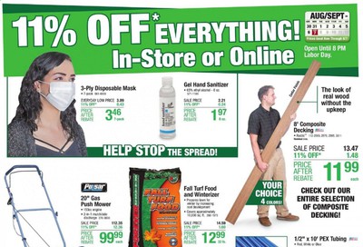 Menards Weekly Ad August 30 to September 7