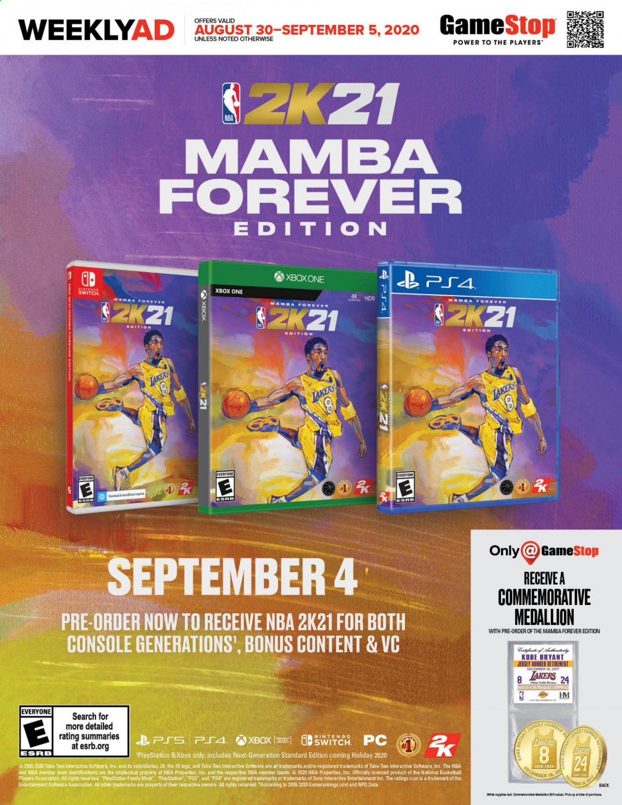 GameStop Weekly Ad August 30 to September 5