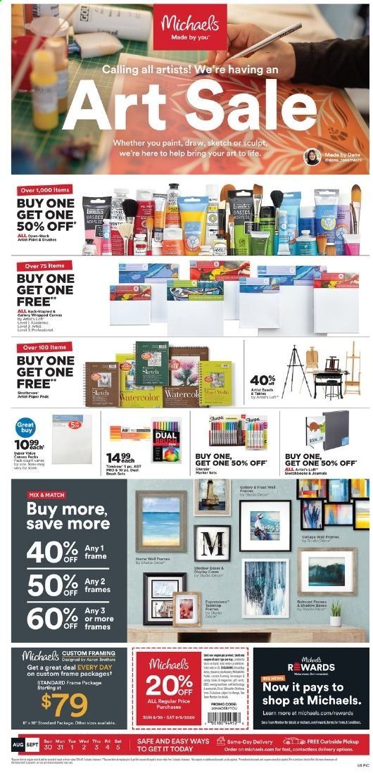 Michaels Weekly Ad August 30 to September 5