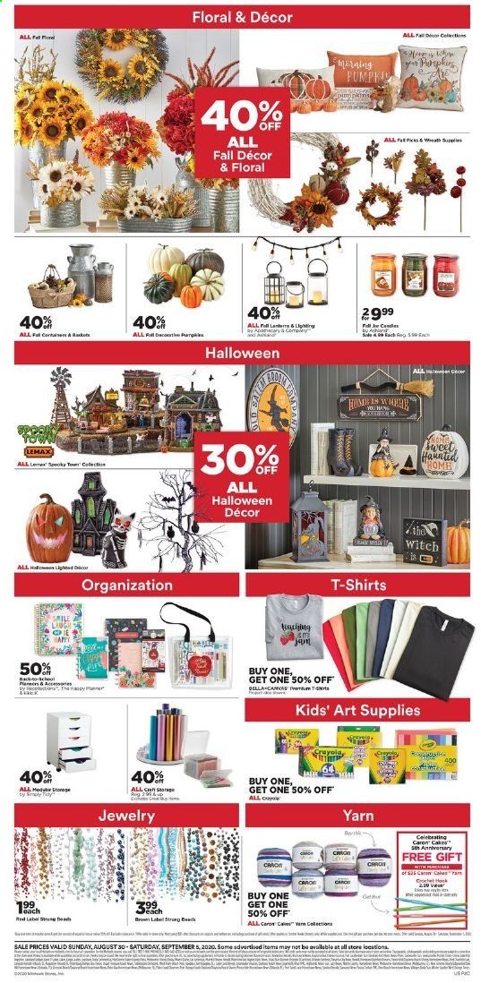 Michaels Weekly Ad August 30 to September 5