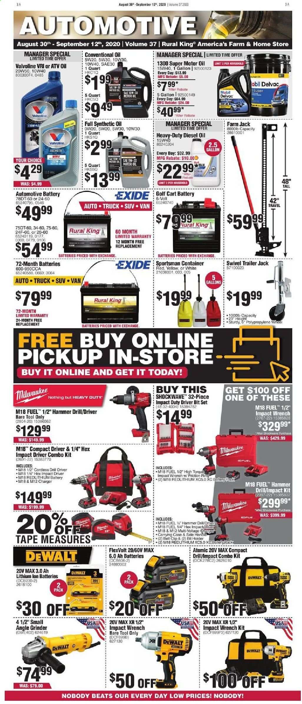 Rural King Weekly Ad August 30 to September 12