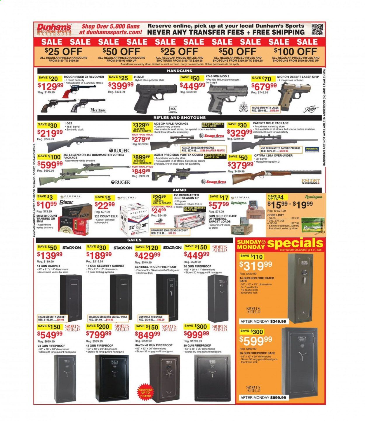 Dunham's Sports Weekly Ad August 29 to September 3