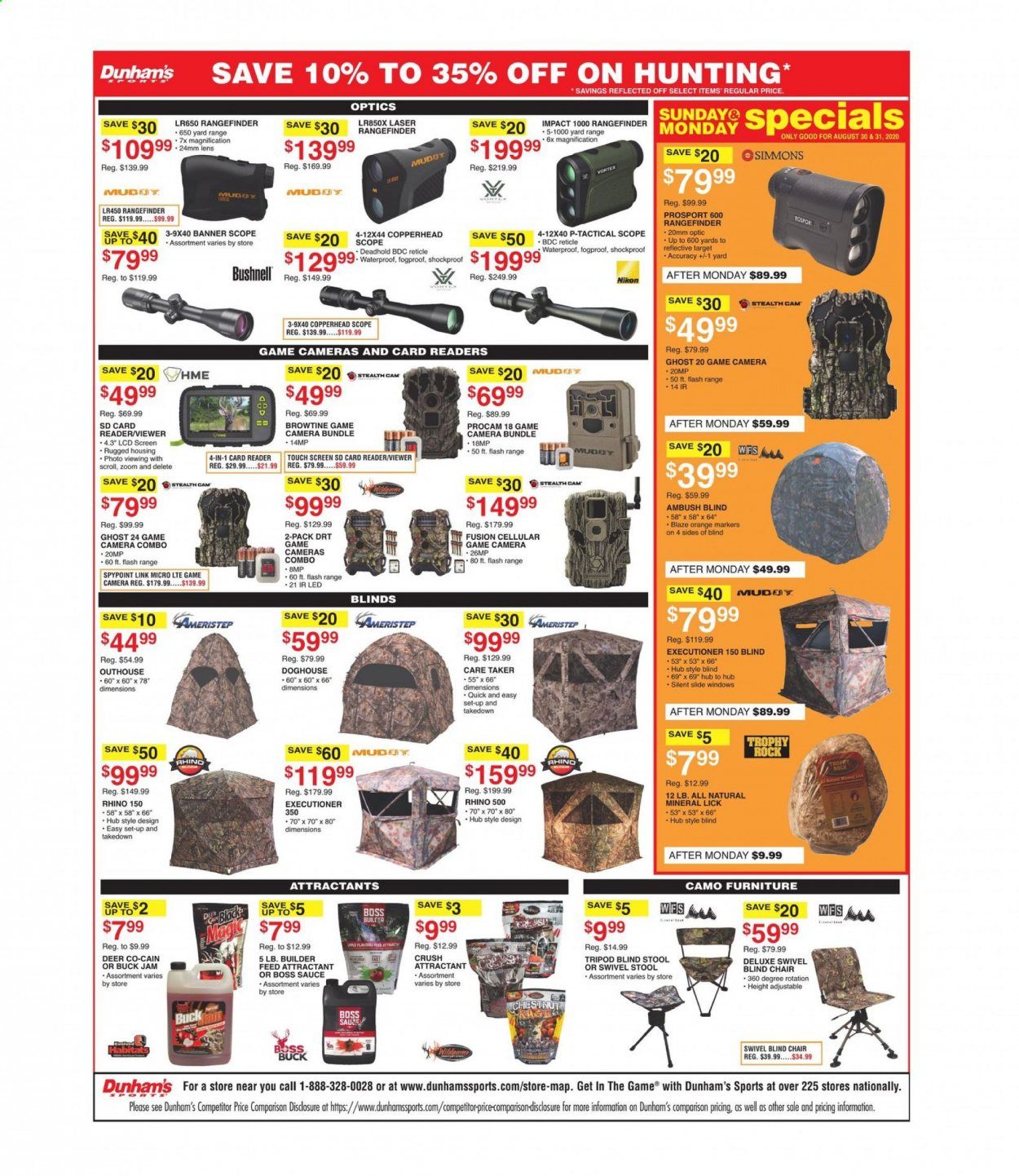 Dunham's Sports Weekly Ad August 29 to September 3