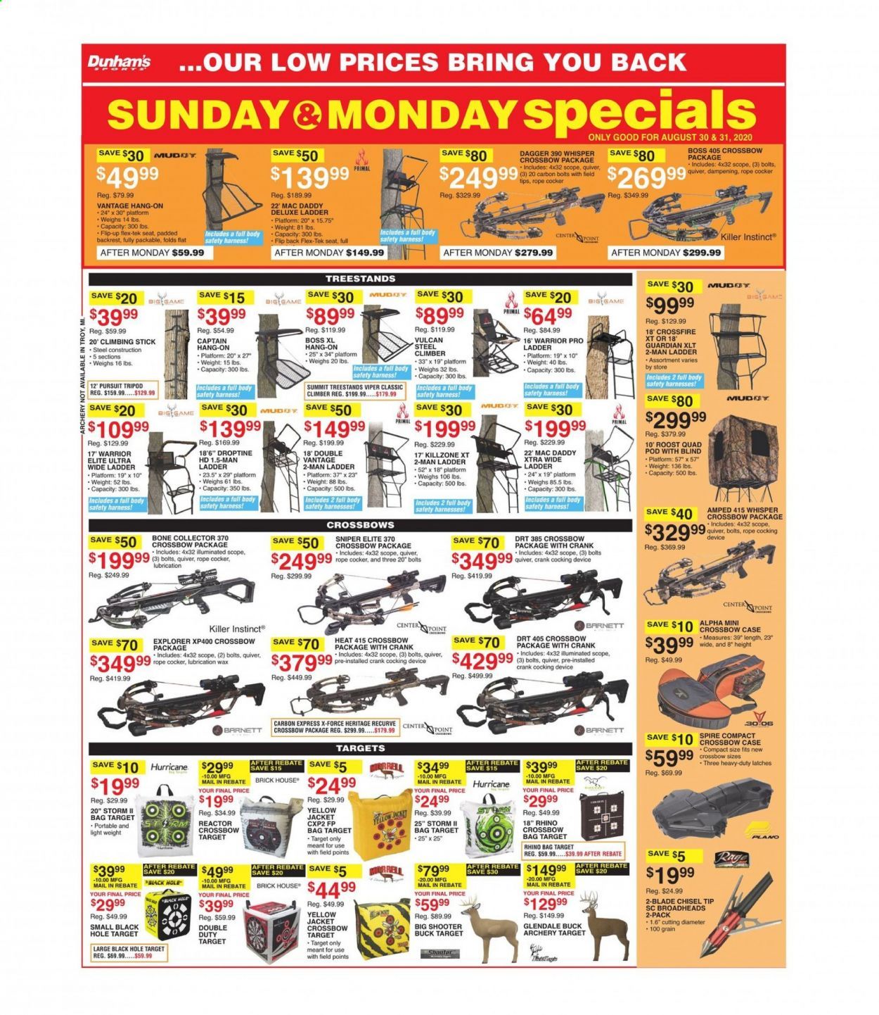 Dunham's Sports Weekly Ad August 29 to September 3