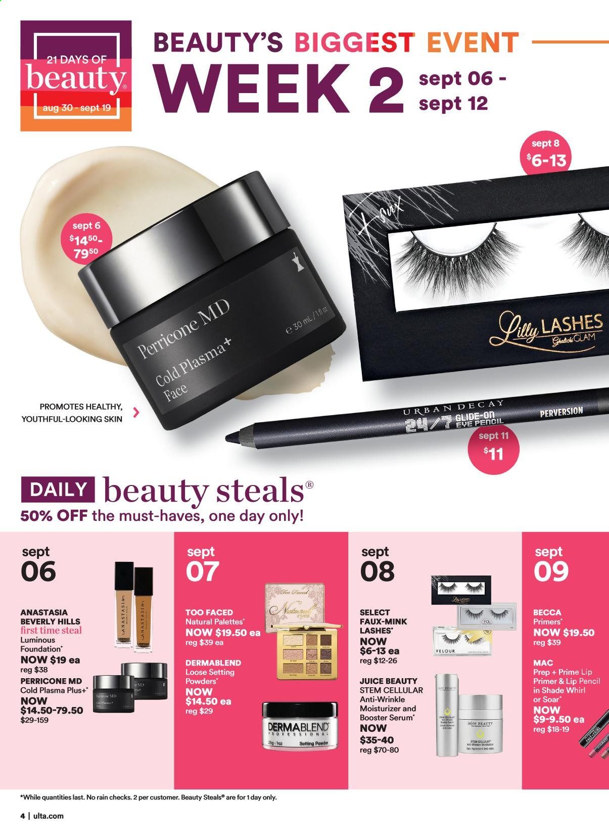 Ulta Beauty Weekly Ad August 30 to September 19