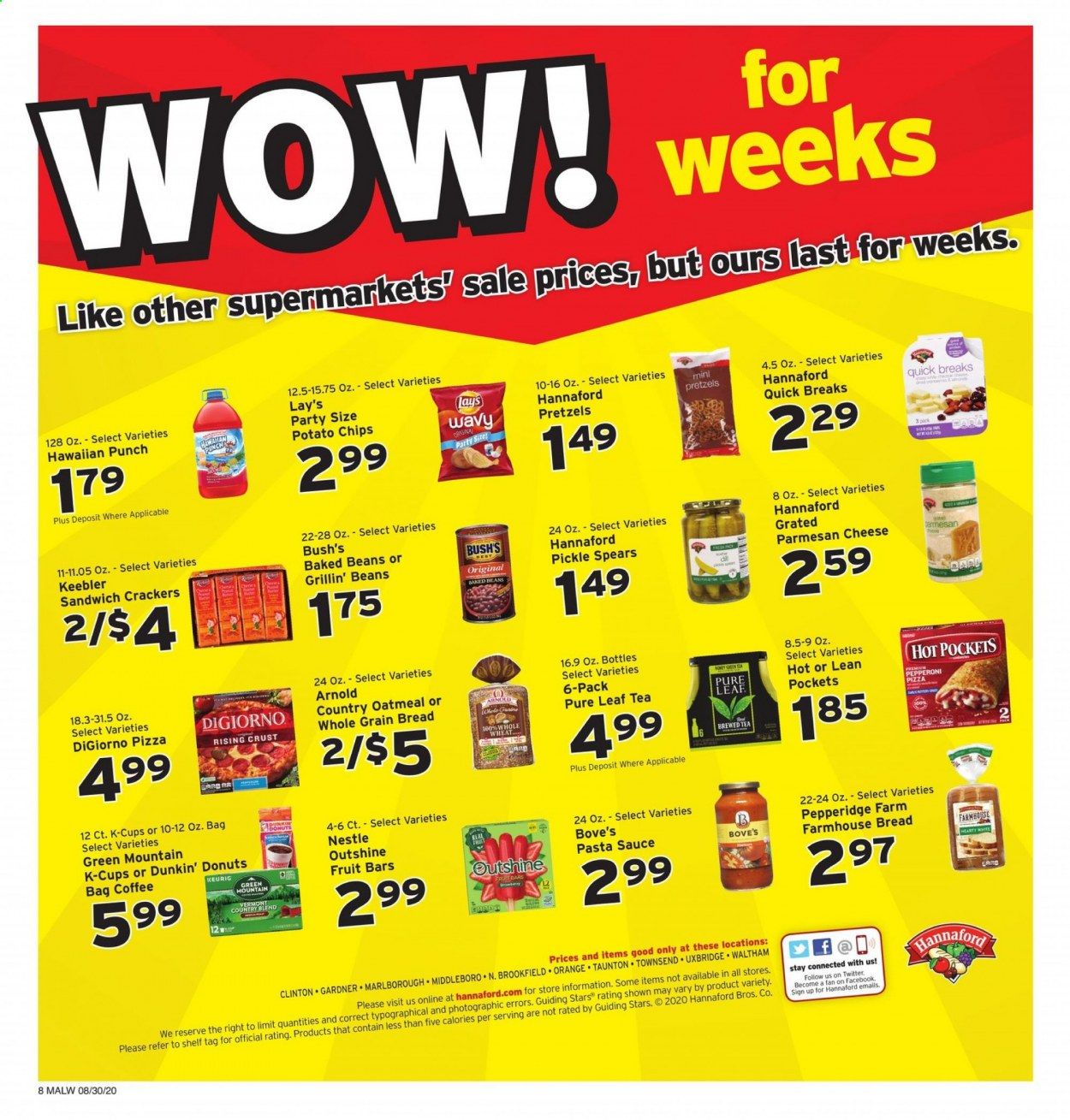 Hannaford (MA) Weekly Ad August 30 to September 5