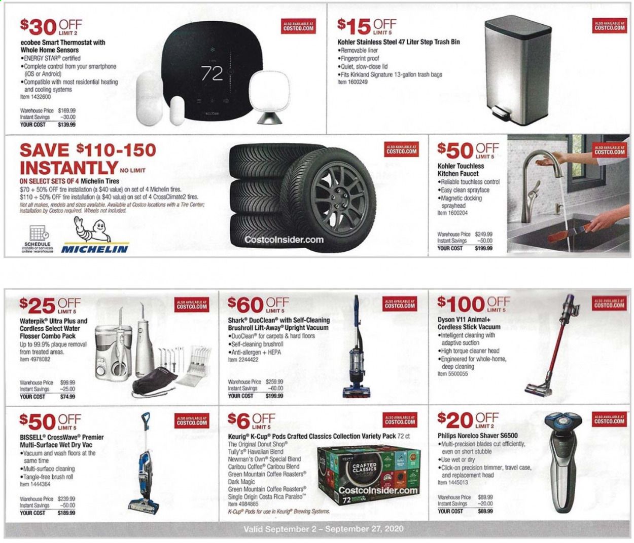 Costco Weekly Ad September 2 to September 27