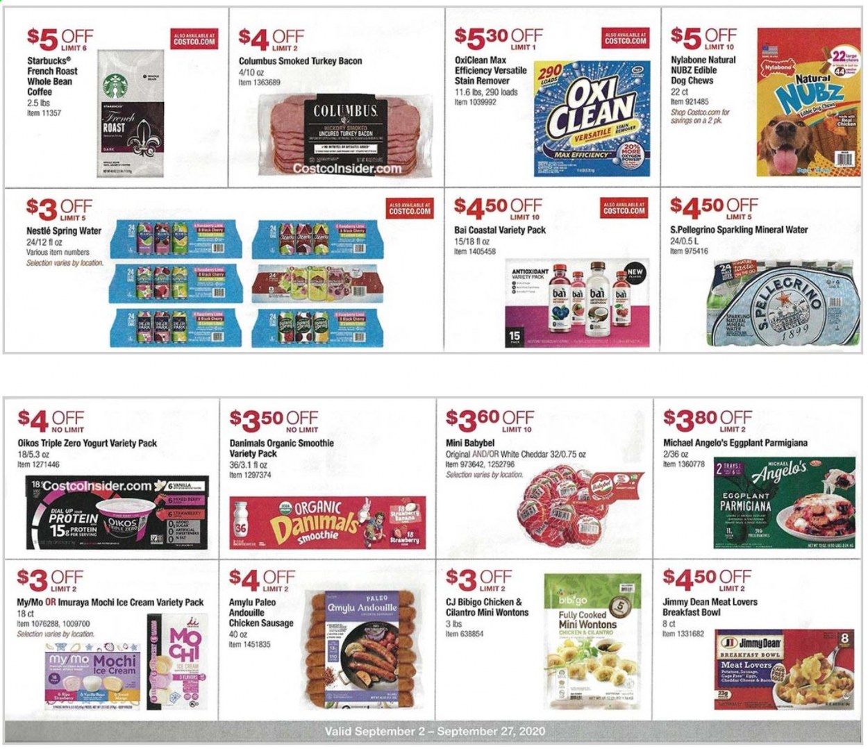 Costco Weekly Ad September 2 to September 27